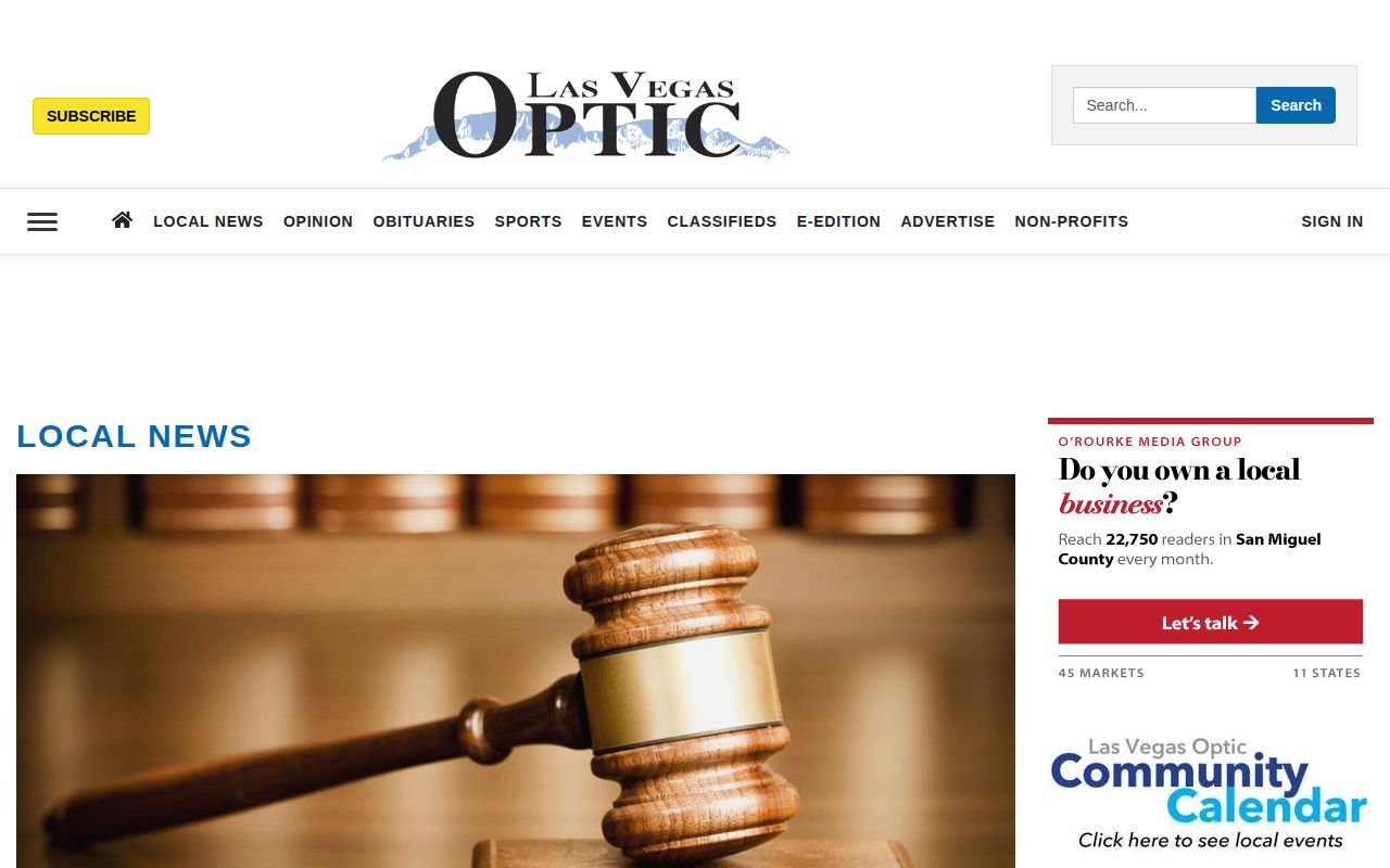 San Miguel County Las Vegas Optic crime-news record source